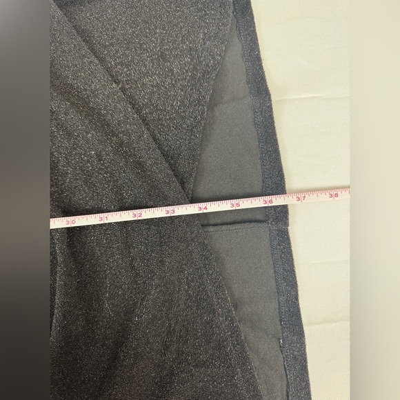 Halogen black shimmery knee length cocktail ruched shoulder pads dress size XL - Picture 9 of 10